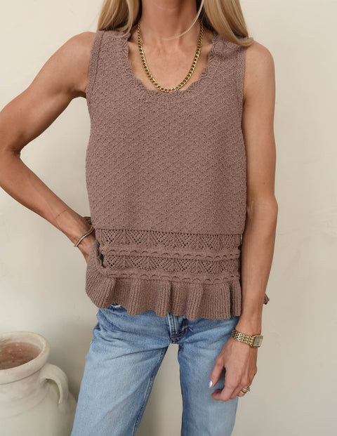 Evie Ruffled Crochet Top