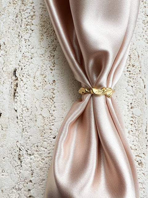 Irregular Ruffled Gold Ring
