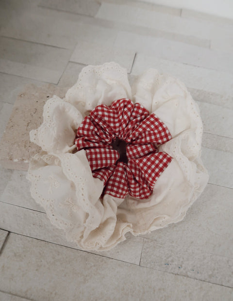 Strawberries and Cream Jumbo Scrunchy