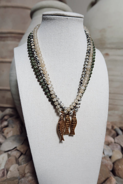 Bora Bora Beaded Fish Necklace