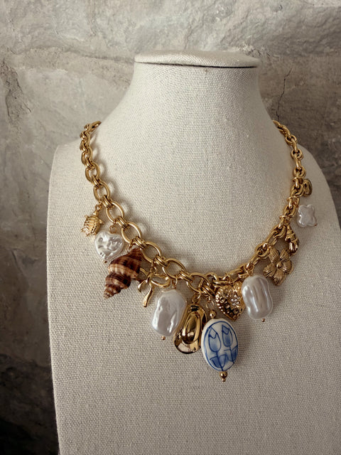 Capri Blue Charm Necklace
